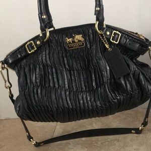 Coach Black Ruched Handbag